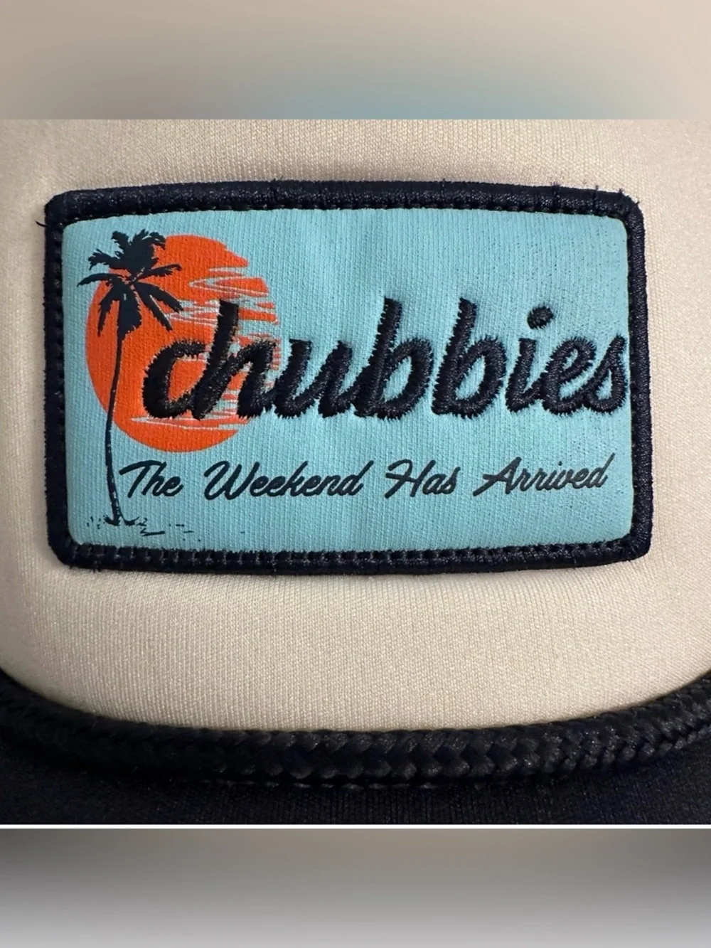 Chubbies Weekend Has Arrived Trucker Hat Aqua Cream Snapback Unisex